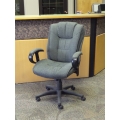 Grey Fabric Rolling Meeting Chair w Arms Grey Fabric Rolling Meeting Chair w Arms